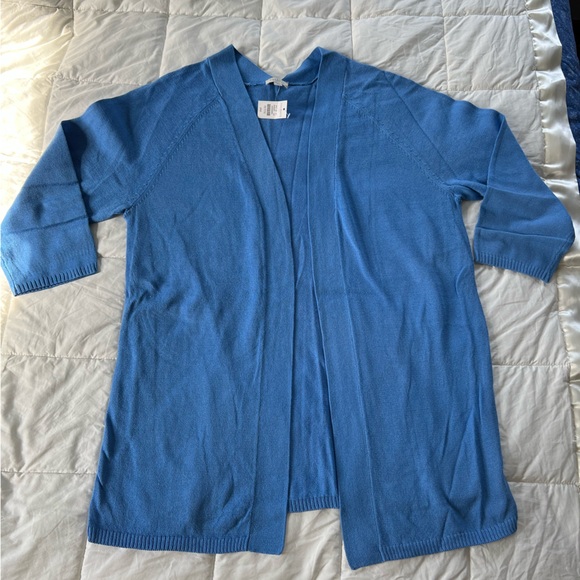 NWT Talbots open cardigan sweater blue size MP - Picture 2 of 3
